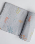 Under the Sea Swaddle on white background.