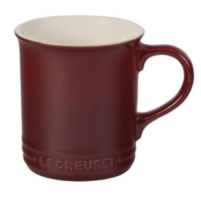maroon ceramic mug