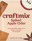 Craftmix Spiked Apple Cider Flavor Mix, printed on brown packet with apples and cinnamon on the packing as well. Directions on how to make it.